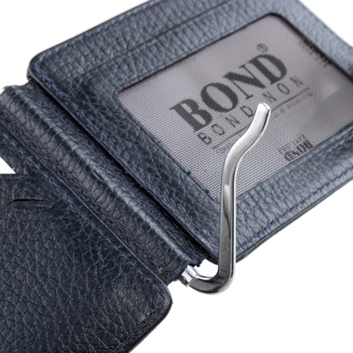 Чоловік затиск для грошей Bond синій (SHI556-1170): Формат гаманця вертикальний