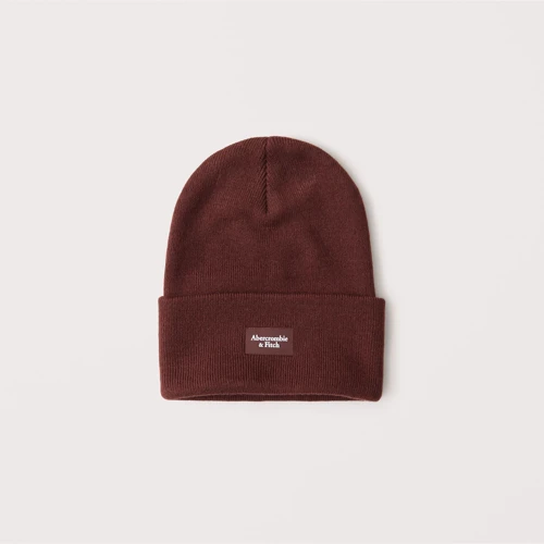 Мужская шапка Abercrombie & Fitch бордовая (AF8801M)