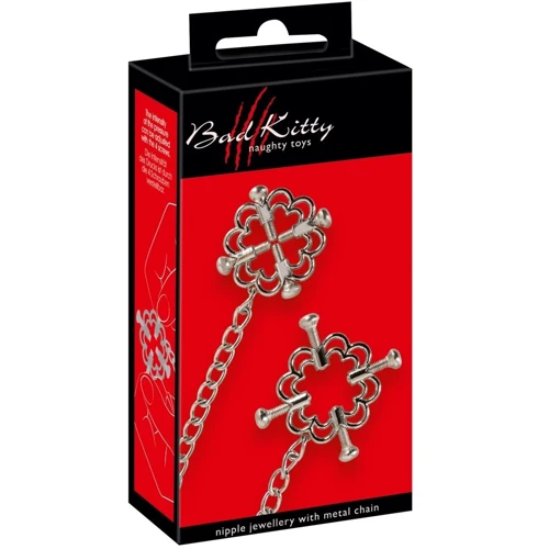 Зажимы для сосков Orion Bad Kitty Nipple Jewellery with Metal Chain