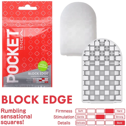 Мастурбатор TENGA Pocket Block Edge