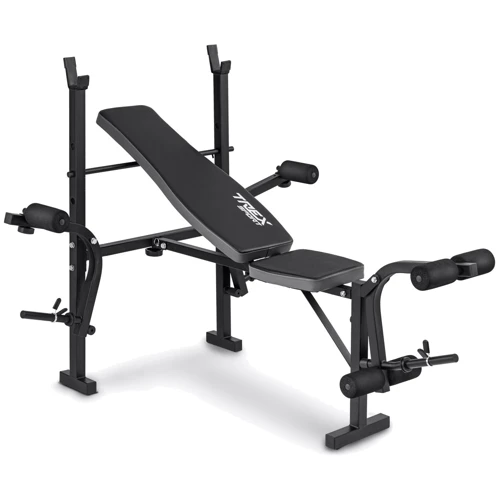 Скамья для жима и пресса Hop-Sport TX-055 со штангами и гантелями Premium 173 кг (00-G00000210): Максимальный вес пользователя, кг 100