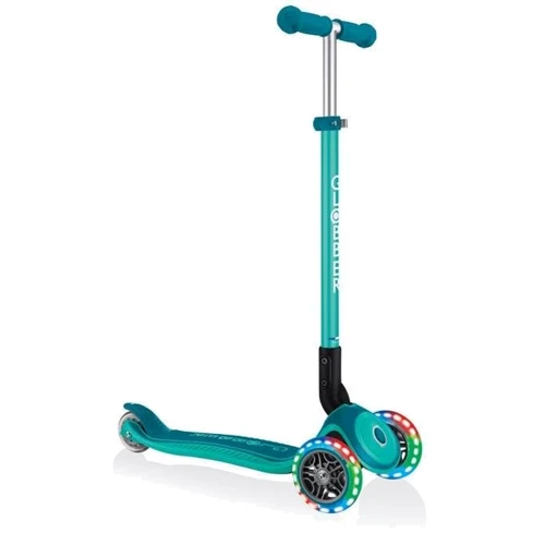 Самокат Globber Primo Foldable Plus Lights Emerald Green (зеленый): Материал колес полиуретан