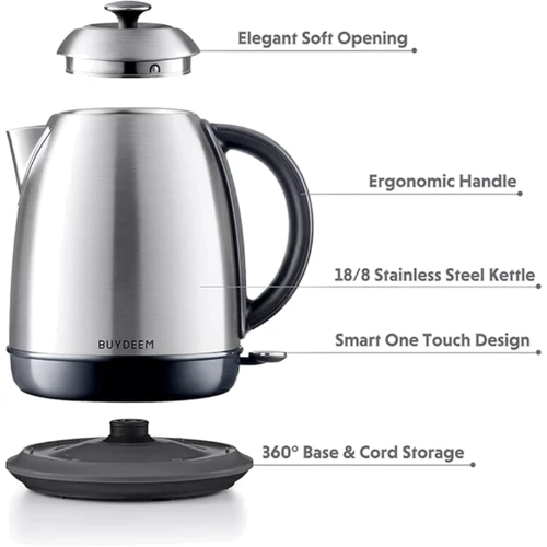 Електрочайник Buydeem K640 Stainless Steel (K640-SS/EU): Об'єм, л 1.7