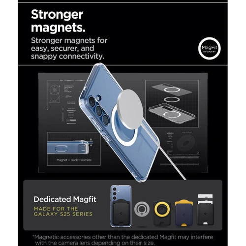 Чохол для телефона Spigen Ultra Hybrid MagFit Clear White (ACS08981) для Samsung S936 Galaxy S25 Plus фото 15