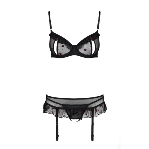 Эротический комплект Passion LOVELIA SET black XXL/XXXL