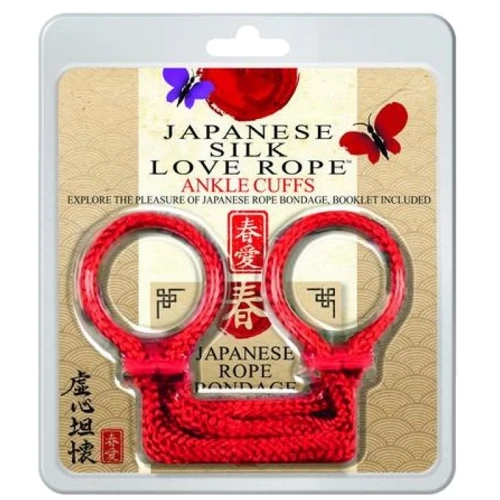 Наручники Japanese Silk Love Rope Ankle Cuffs, красный