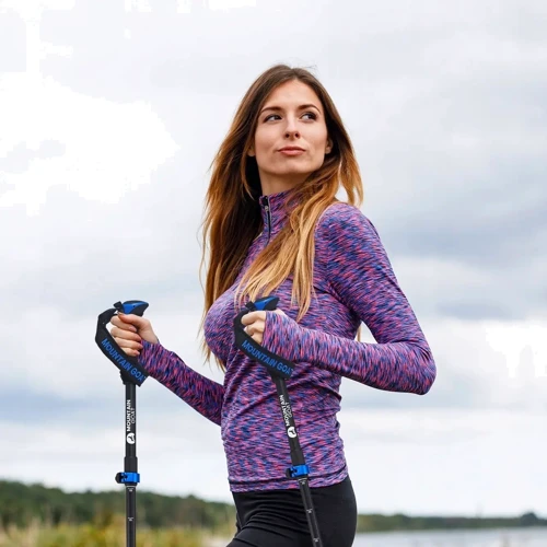 Треккинговая палка Mountain Goat Pro+ Black/Blue 43-130см (MG0007)