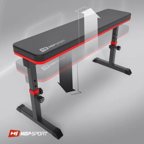 Скамья для жима и пресса Hop-Sport HS-1025 PRO тренировочная: Габариты, см 106x45.5