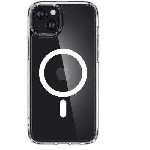 Чохол для iPhone Spigen Crystal Hybrid with MagFit Clear (ACS06463) для iPhone 15 Plus