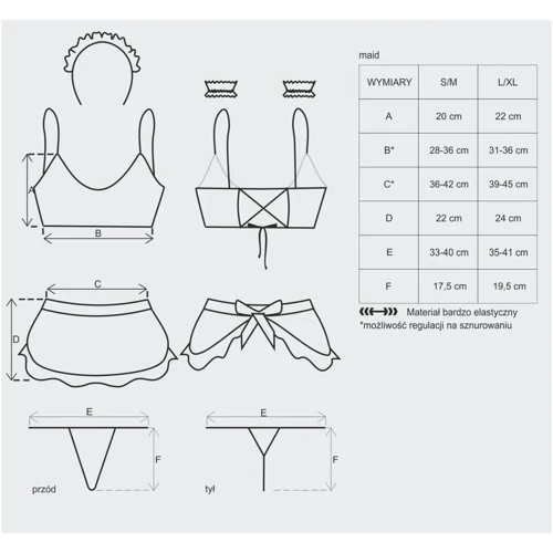 Костюм горничной Obsessive Maid S/M