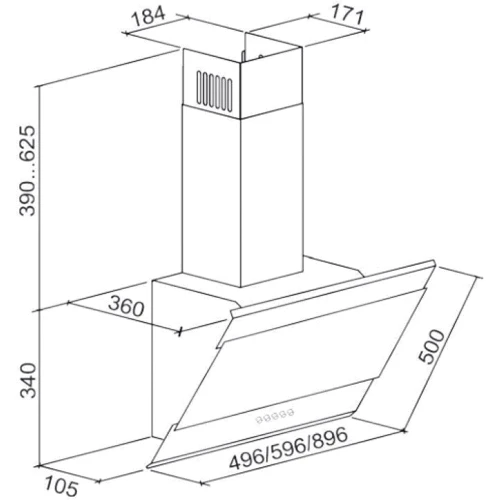 Вытяжка Eleyus Focus 1000 60 WH фото 8