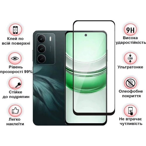 BeCover Tempered Glass Black for Realme C71 (713728)
