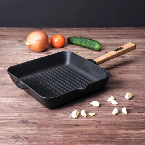 Чавунна сковорода гриль Brizoll Optima 280х280х50 мм (O282850G-P)