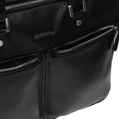 Мужская сумка мессенджер Giorgio Ferretti черная (3703q11-black): Материал Натуральная кожа