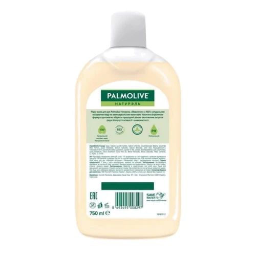 Palmolive Жидкое мыло Натурэль Питание с медом и увлажняющим молочком сменный блок 750ml: Назначение Увлажнение, Питание