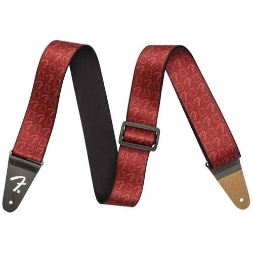 Ремінь гітарний FENDER STRAP 2" ICON STRAP TELE BURGUNDY