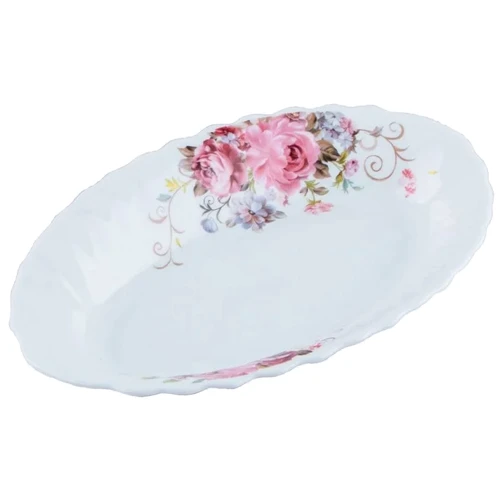 Селедочница Vittora Розовый букет Wave 22.5 см (V-225PB-F): Тип Блюдо для рыбы