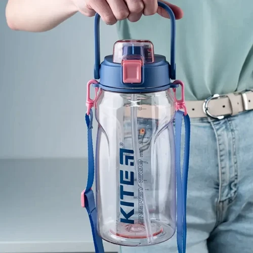 Пляшечка Kite для води 1500 мл рожева (K24-1202-2): Тип Бутылка