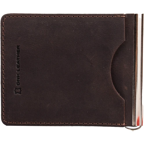 Зажим для денег - кредитница DNK Leather коричневый (DNK-U30-Spring-plus-col-F): Пол Мужской