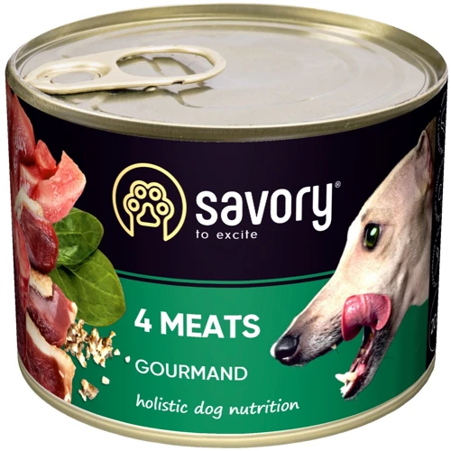 Влажный корм Savory для взрослых собак с четырьмя видами мяса 200 г (30389)