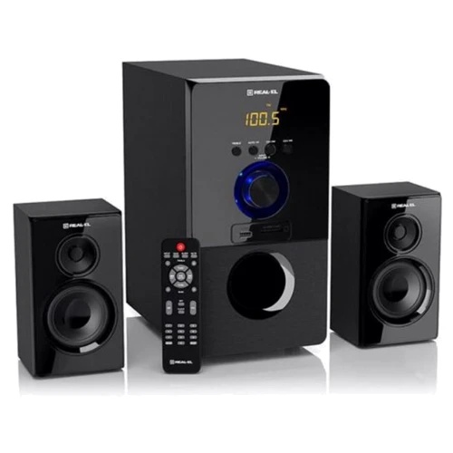Акустическая система REAL-EL M-555 Black : Выходная мощность колонок 2x12.5 Вт
