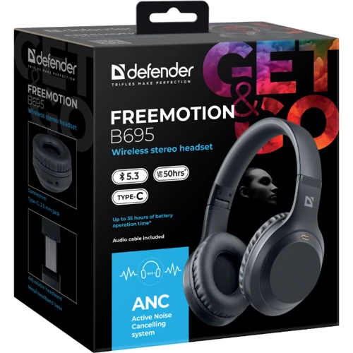 Наушники Defender FreeMotion B695 Black (63695) фото 8