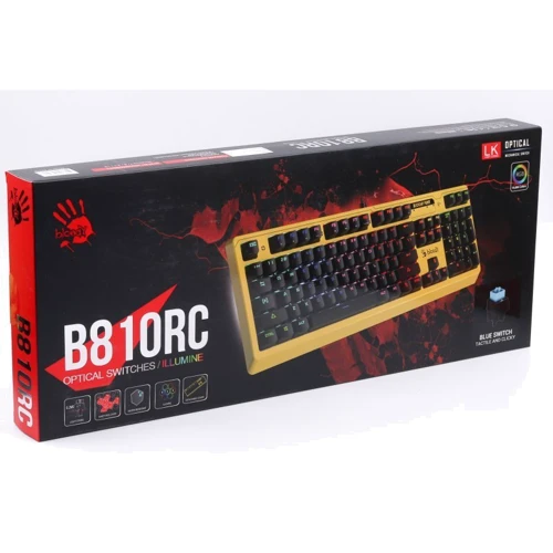 Клавіатура A4Tech B810RC Bloody (Punk Yellow) фото 7