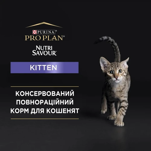Влажный корм для котов Purina ProPlan Kitten Nutrisavour с индейкой 85 г (12457652) фото 7