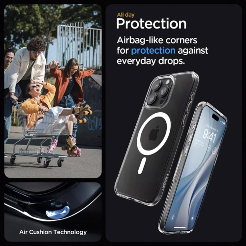 Чехол для iPhone Spigen Ultra Hybrid MagFit Frost Clear (ACS06580) for iPhone 15 Pro Max фото 12