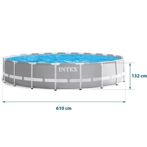 Каркасный бассейн Intex 26756, 610 х 132 см (5 678 л/ч, лестница, тент, подстилка) фото 3