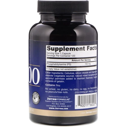 Jarrow Formulas PS-100 (Phosphatidylserine) Фосфатидилсерин 100 мг 120 капсул: Форма випуску Капсулы