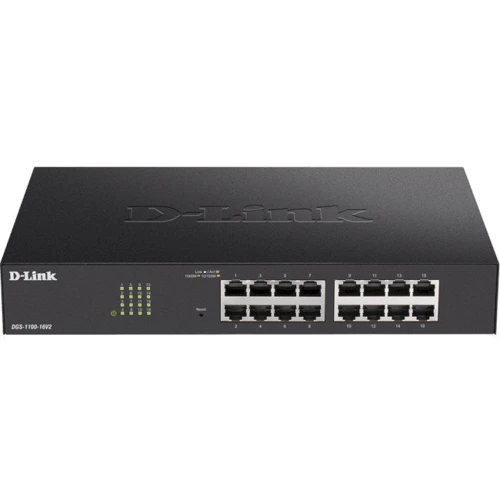 Сетевой коммутатор D-Link DGS-1100-16V2/A2A: Порты только Gigabit Ethernet (10/100/1000)