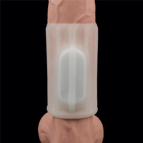 Насадка на член с вибрацией LoveToy Vibrating Spiral Knights Ring White III