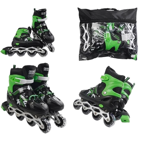 Раздвижные ролики Best Roller колеса PVC 40078-L (39-43) Зеленые