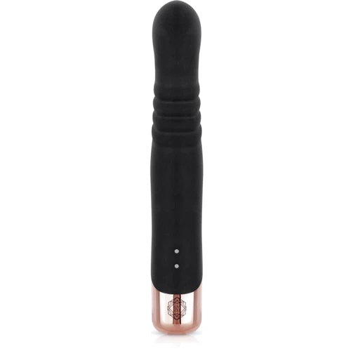Вибратор-кролик Rosy Gold - Rabbit Vibrator with thrusting function - Black