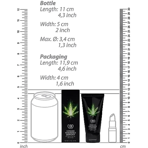 Универсальный лубрикант Shots - CBD Cannabis Waterbased Lubricant, 50 ml