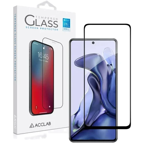 ACCLAB Tempered Glass Full Glue Black для Xiaomi Redmi Note 11T фото 6