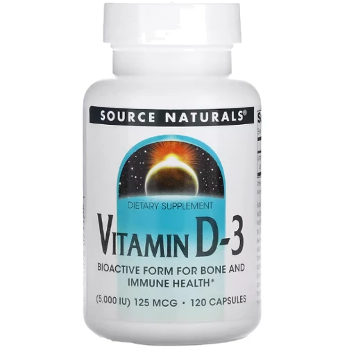 Source Naturals Vitamin D-3 Витамин Д-3 5000 МЕ 120 капсул