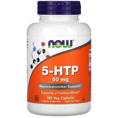 Now Food 5-HTP 50 mg 5-гидрокситриптофан 180 вегакапсул