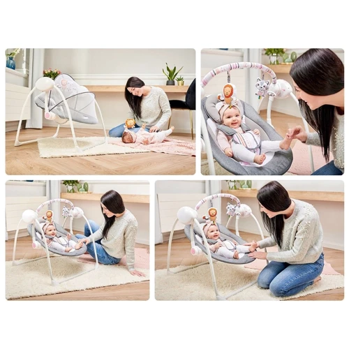 Укачивающий центр Lionelo RUBEN STONE GREY/ROSE фото 6
