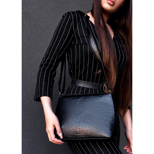 Женская сумка через плечо Sambag Rose LZN черная (94100070): Пол Женский