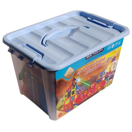 Магнитный конструктор Магнікон, 218 деталей Plastic box (MK-218) фото 6
