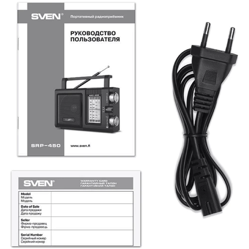 Акустика SVEN SRP-450 Black: Частотный диапазон 150 – 20 000 Гц