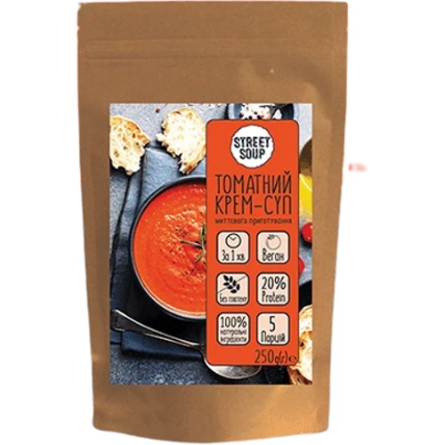 Крем-суп томатний Street Soup 250 г дой-пак (4820201770207)