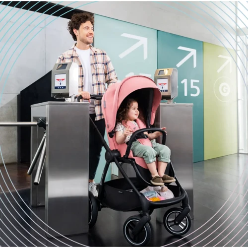 Универсальная коляска 2 в 1 Kinderkraft Nea Ash Pink (KSNEA000PNK2000): Ширина шасси 60