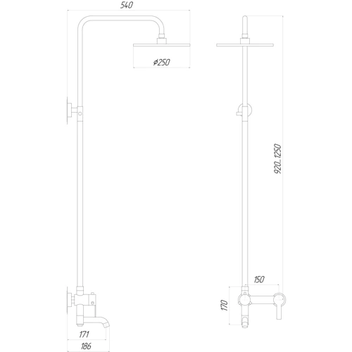 Душова система Globus LUX SBT1-SH-02: Тип душова система