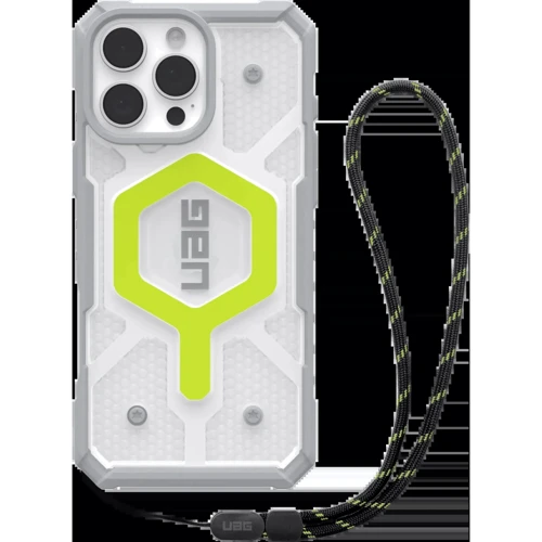Чехол для iPhone Urban Armor Gear UAG with Trap Pathfinder Clear Magsafe Bundle Active Neon Lanyard (1144651BV01) for iPhone 16 Pro Max