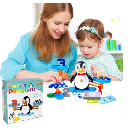 Гра-балансир дитяча математична Збережи баланс Пінгвін (DD1808-8): Виробник No Name