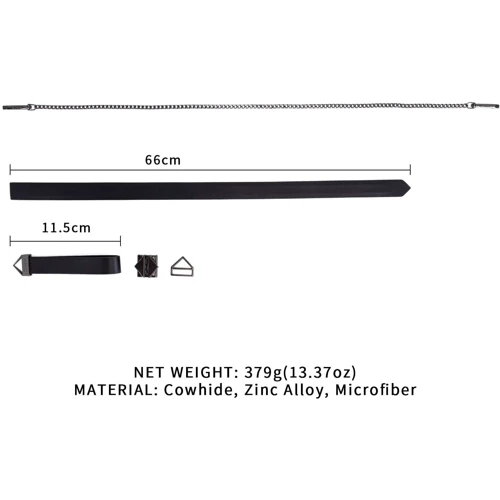 Ошейник с поводком LOCKINK Tied Collar with Leash Set - Black