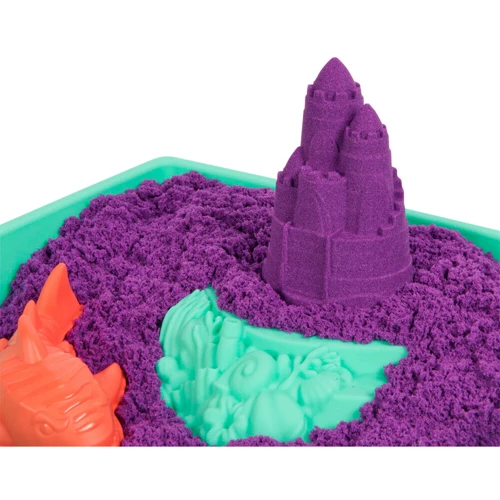 Набор песка для детского творчества Kinetic Sand V2 Замок из песка фиолетовый 454 г (71402): Вид Лепка